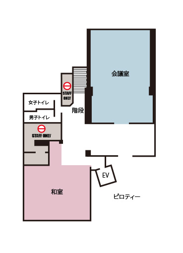 工芸館地下フロアマップ